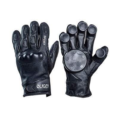 Impact Protection Genuine Leather Skate Gloves